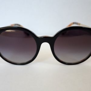 BURBERRY Women's Black Round Sunglasses  B4296 3806/8G